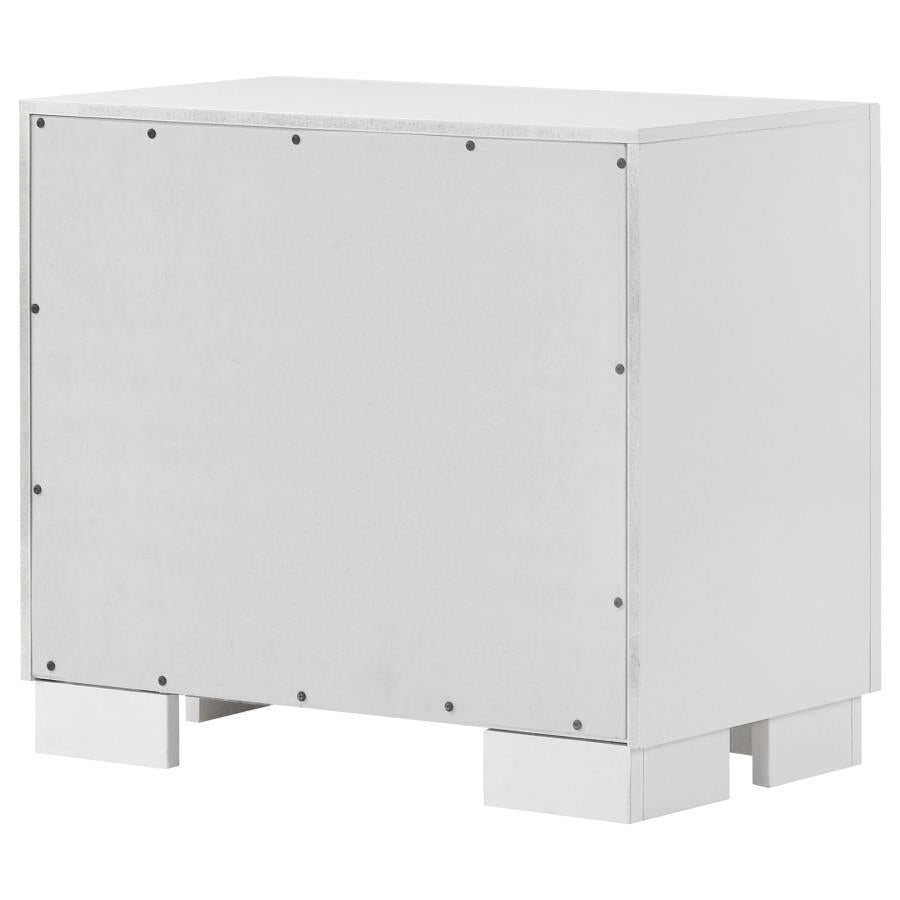 Jessica 2-drawer Nightstand Snow White-8