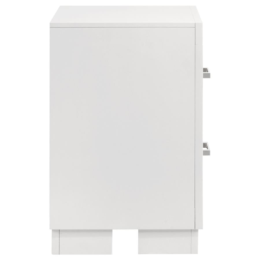Jessica 2-drawer Nightstand Snow White-9