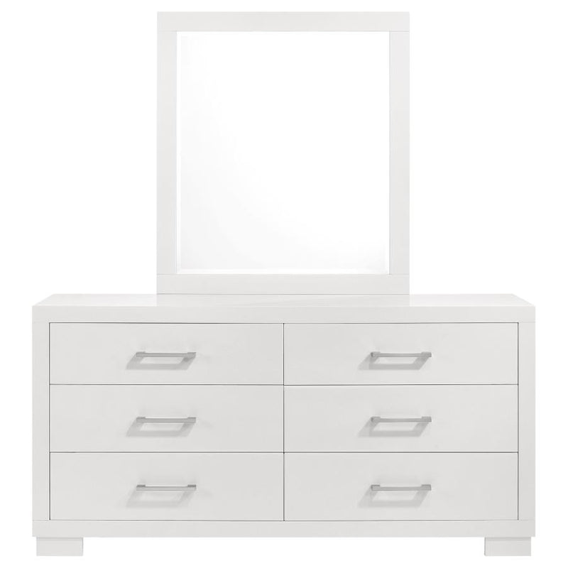 Jessica 6-drawer Dresser with Mirror Snow White-zoom-