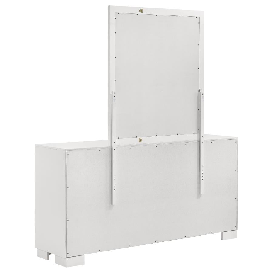Jessica 6-drawer Dresser with Mirror Snow White-zoom-6