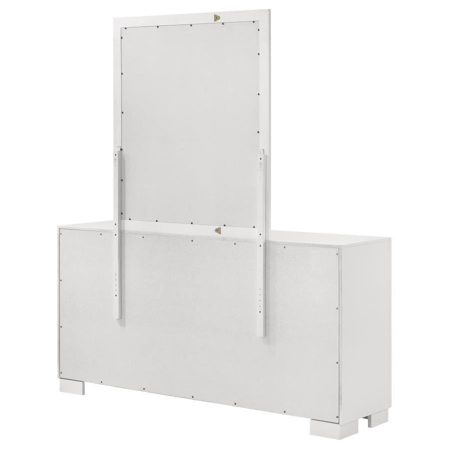 Jessica 6-drawer Dresser with Mirror Snow White-zoom-8