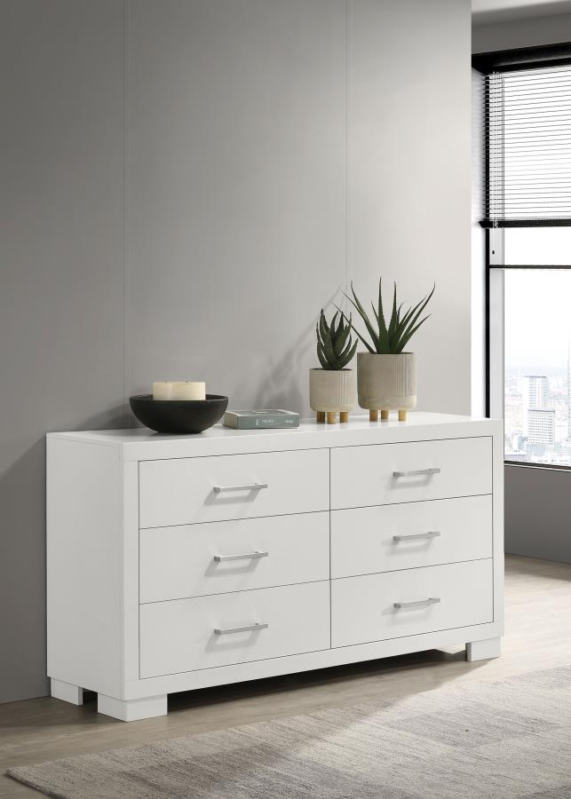 Jessica 6-drawer Dresser Snow White-zoom-2