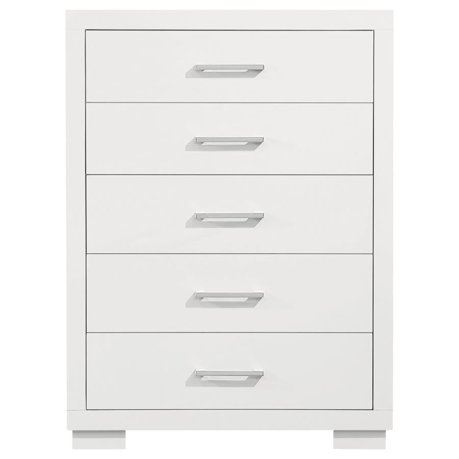 Jessica 5-drawer Bedroom Chest Snow White-3