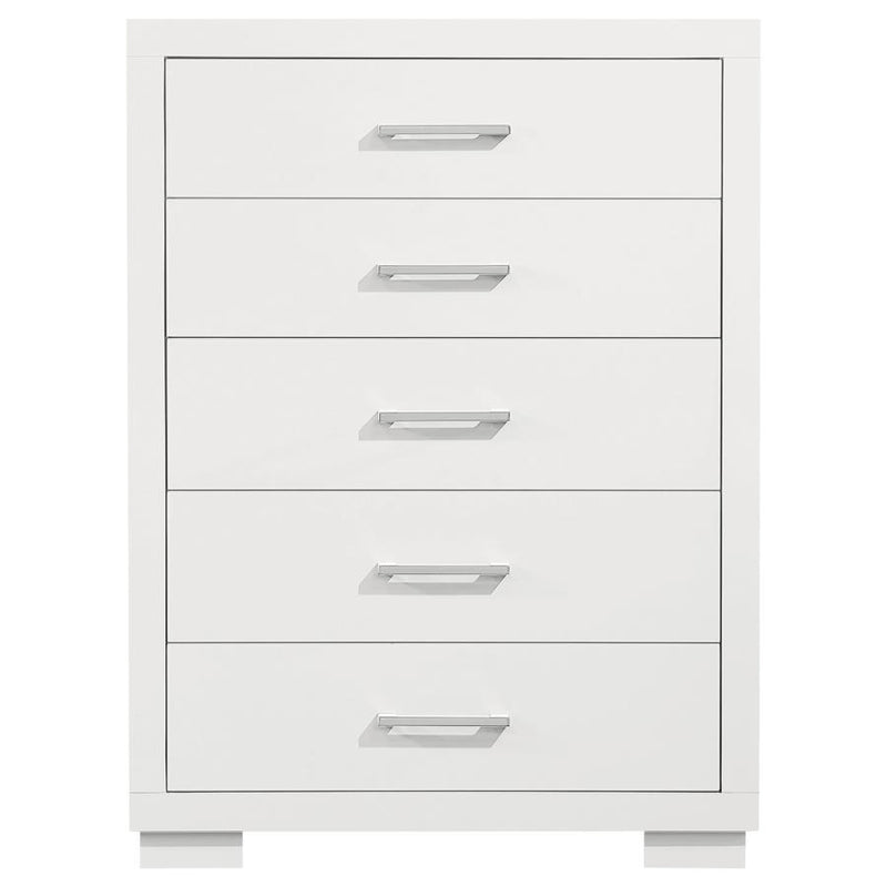 Jessica 5-drawer Bedroom Chest Snow White-zoom-