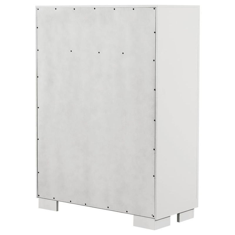 Jessica 5-drawer Bedroom Chest Snow White-zoom-