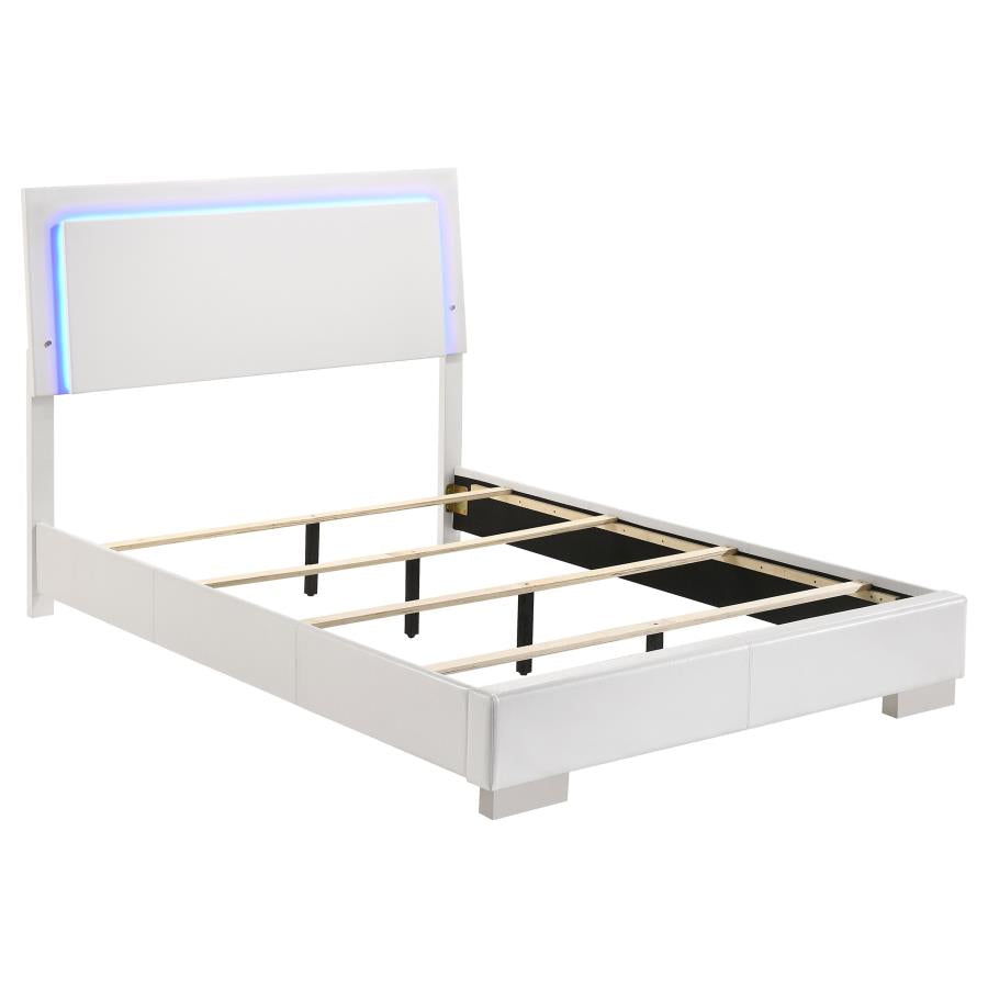 Felicity 5-piece Full Bedroom Set White High Gloss-3