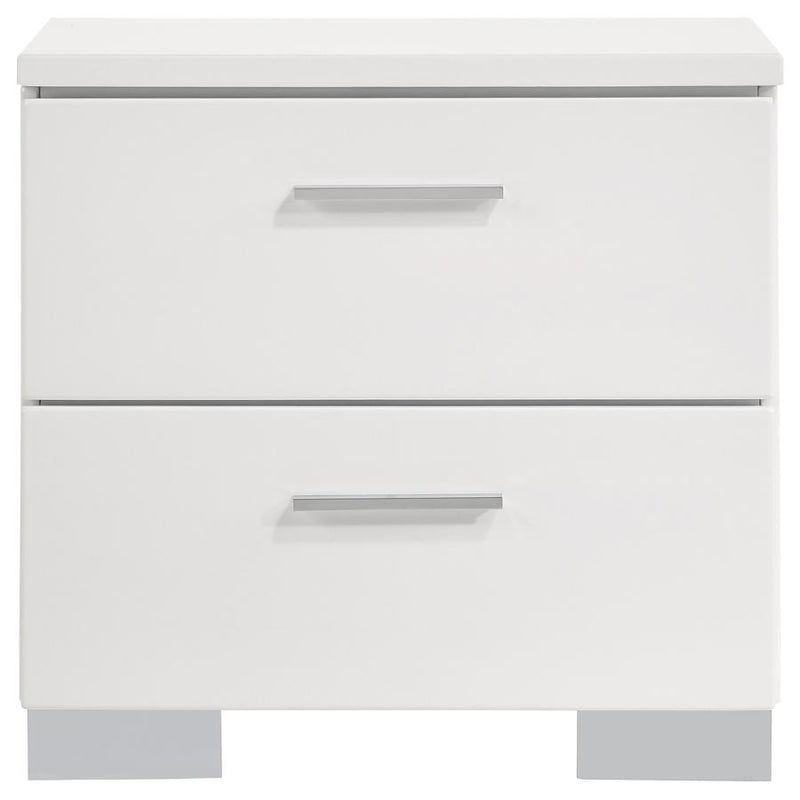Felicity 4-piece California King Bedroom Set White Gloss-zoom-