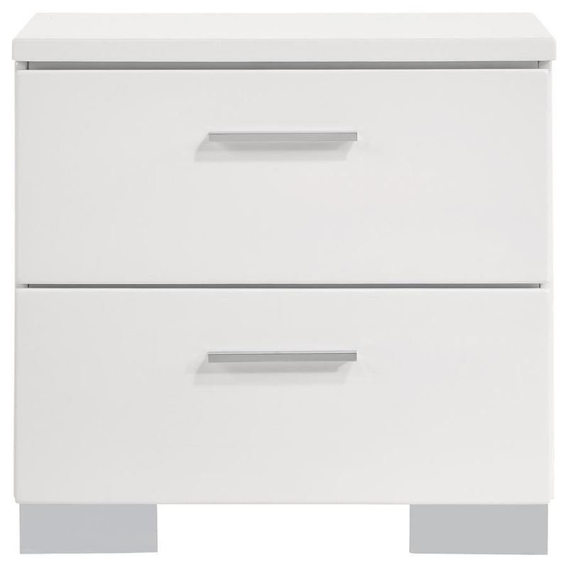 Felicity 4-piece Queen Bedroom Set White High Gloss-zoom-