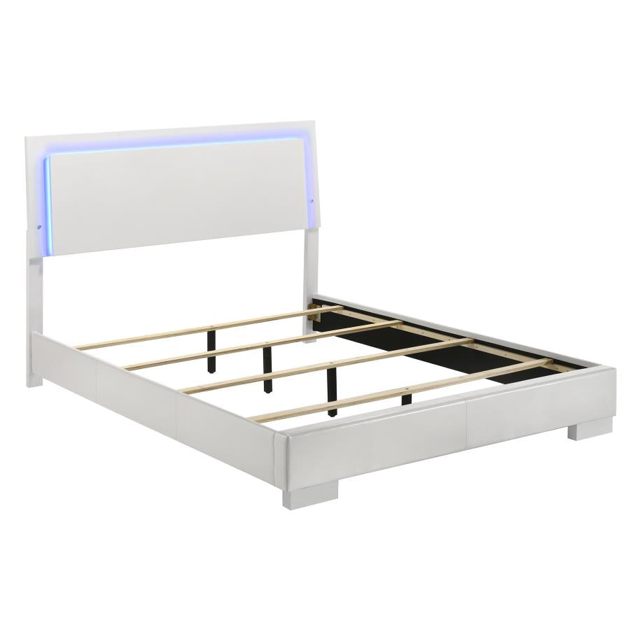 Felicity 5-piece Queen Bedroom Set White High Gloss-zoom-3