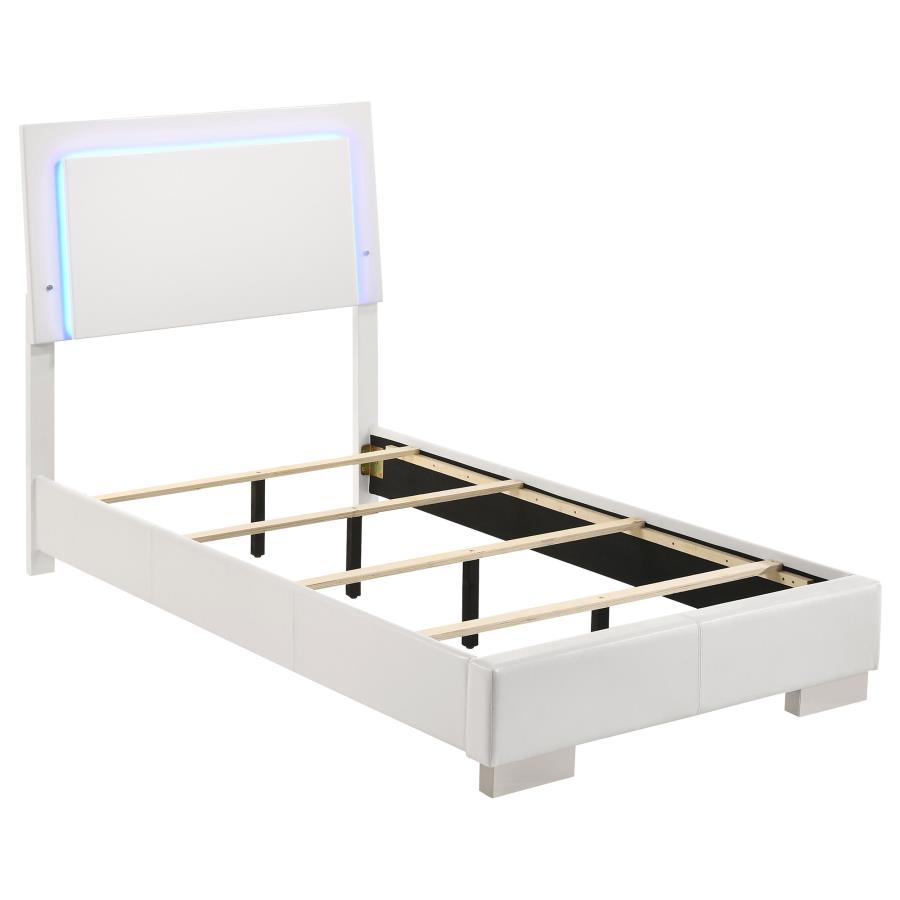 Felicity 4-piece Twin Bedroom Set White High Gloss-3