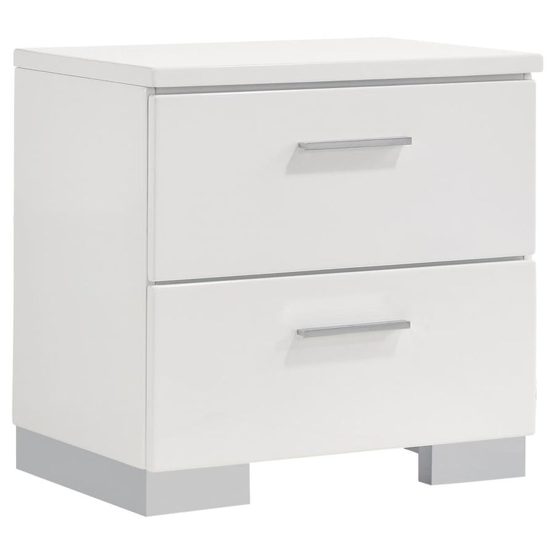 Felicity 5-piece Eastern King Bedroom Set White High Gloss-zoom-