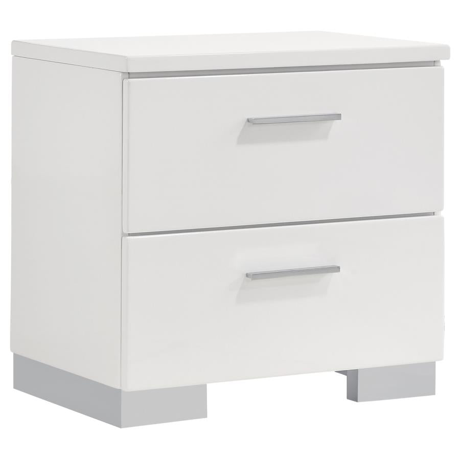 Felicity 5-piece Queen Bedroom Set White High Gloss-4