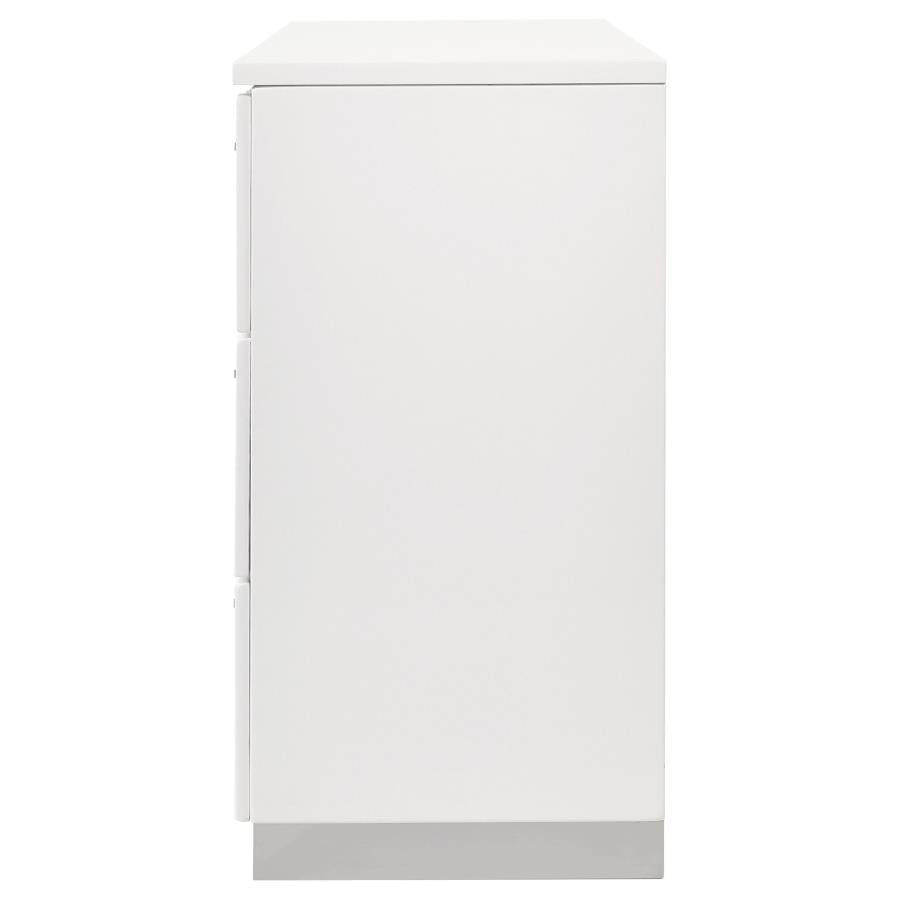 Felicity 6-drawer Dresser White High Gloss-5