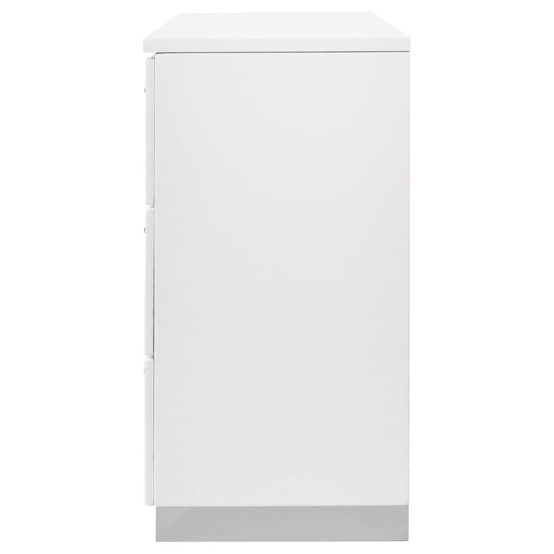 Felicity 6-drawer Dresser White High Gloss-zoom-