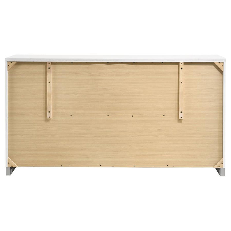 Felicity 6-drawer Dresser White High Gloss-zoom-