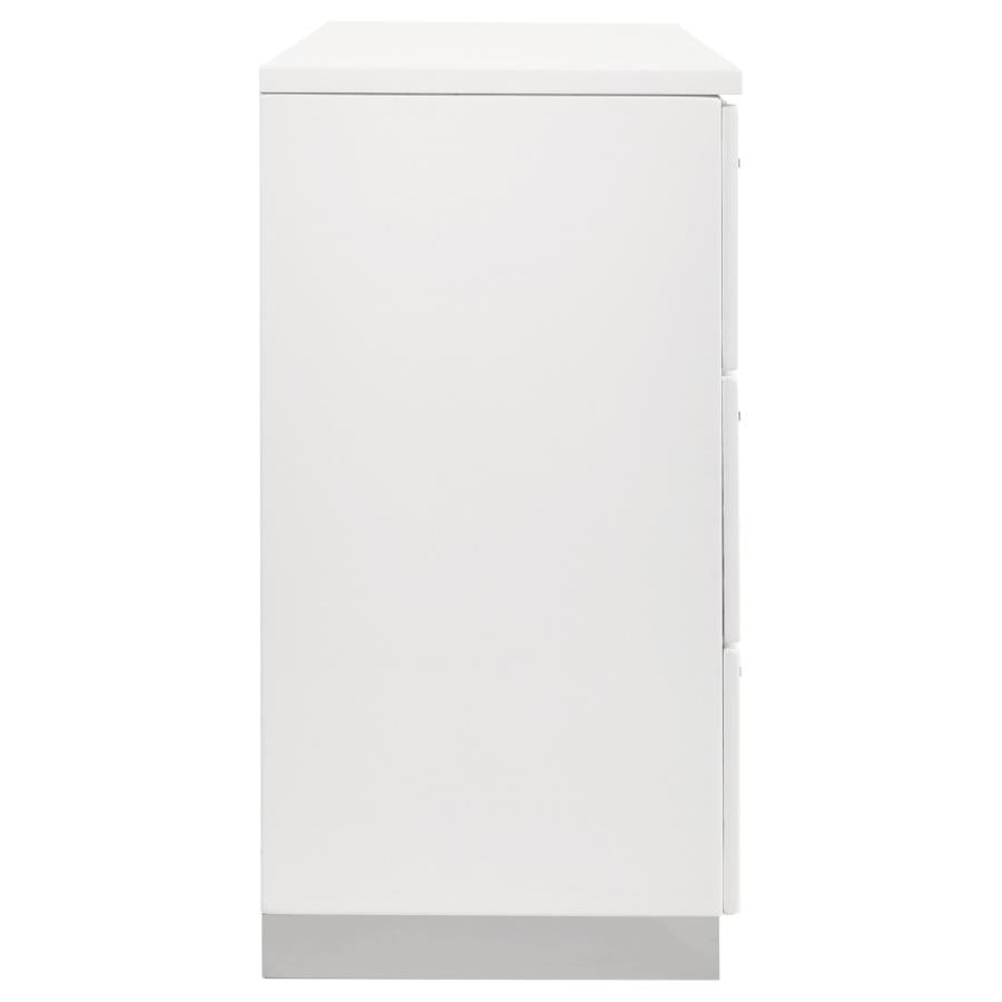 Felicity 6-drawer Dresser White High Gloss-9