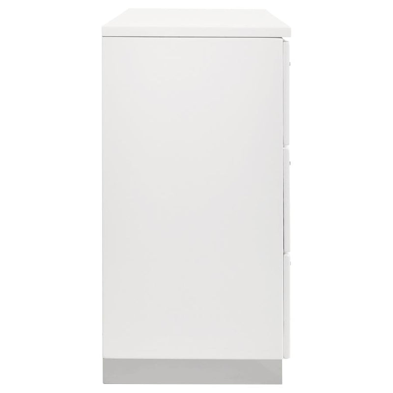 Felicity 6-drawer Dresser White High Gloss-zoom-