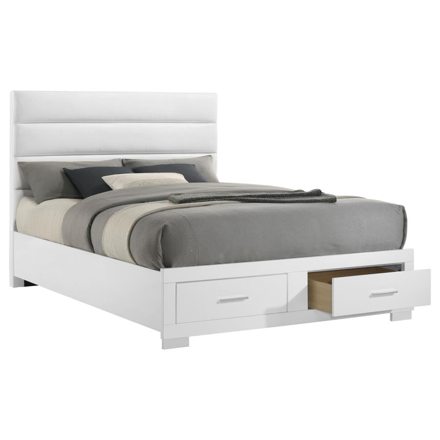 Felicity Eastern King Storage Bed White High Gloss-zoom-3