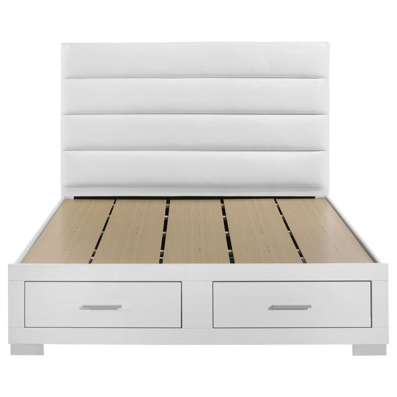 Felicity California King Storage Bed White High Gloss-zoom-