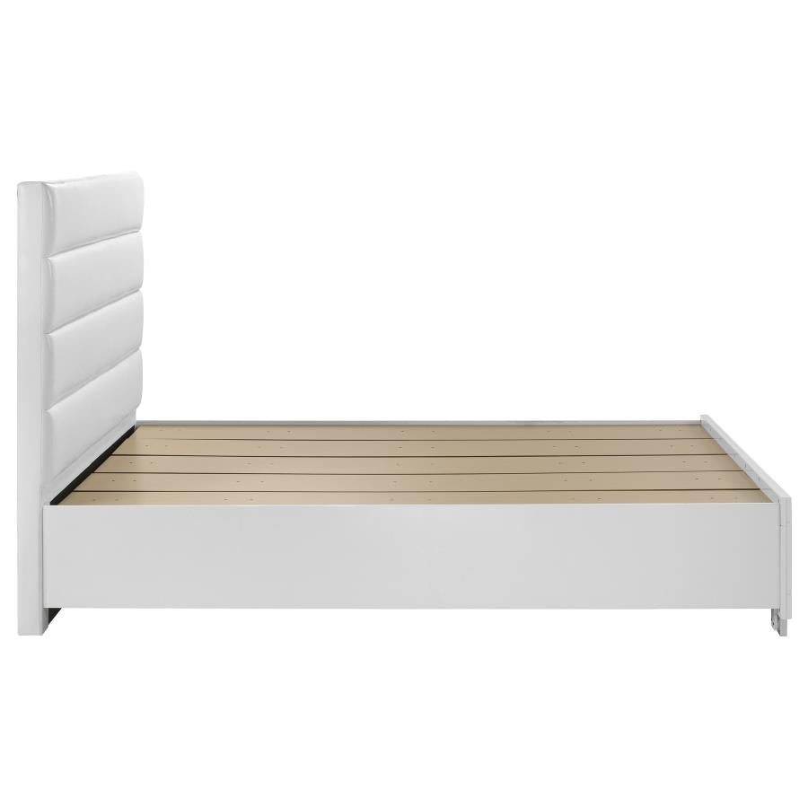 Felicity California King Storage Bed White High Gloss-6