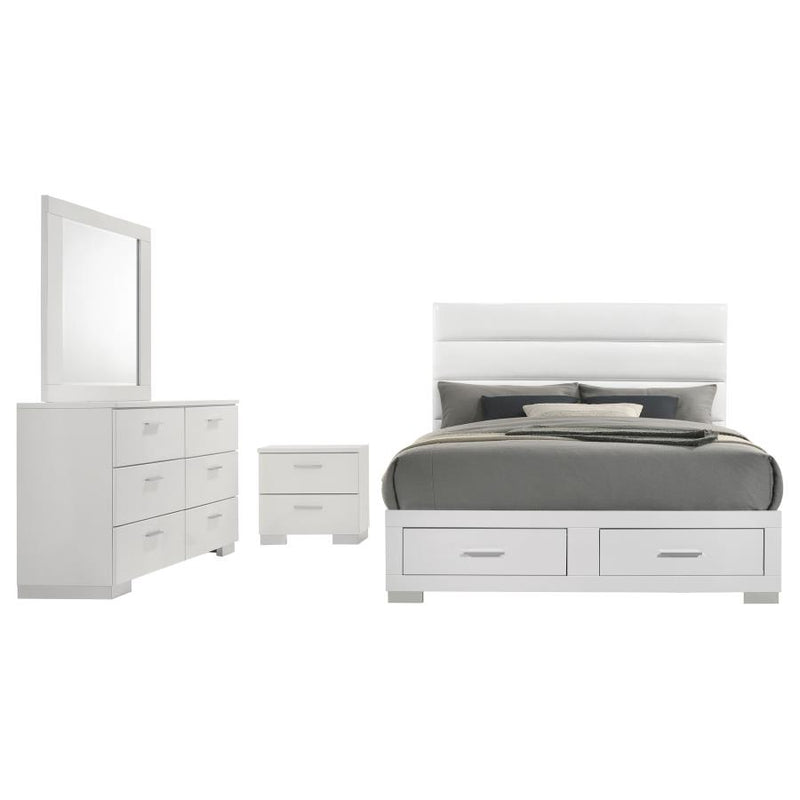 Felicity 4-piece Queen Platform Bedroom Set White-zoom-