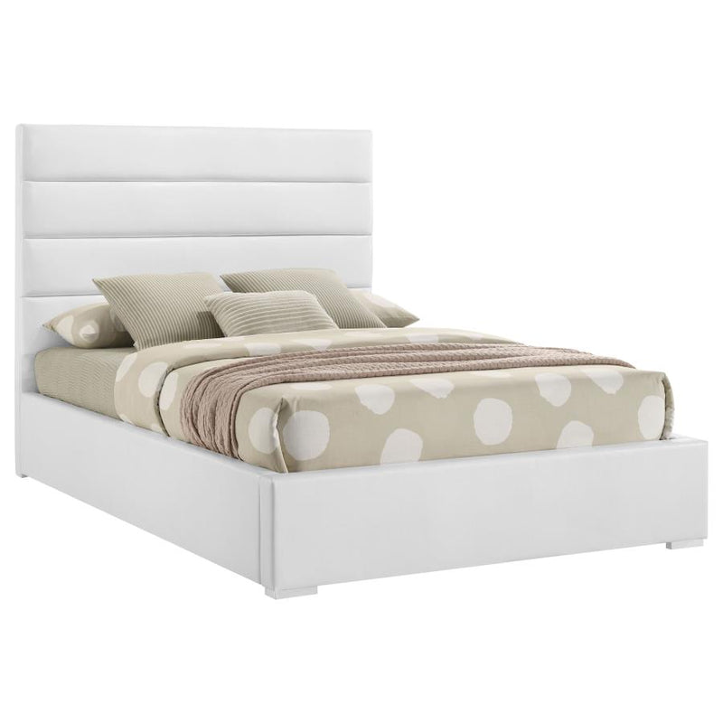 Felicity 53-inch Upholstered Full Platform Bed White-zoom-