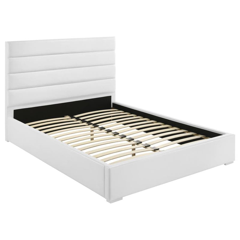 Felicity 53-inch Upholstered Eastern King Platform Bed White-zoom-