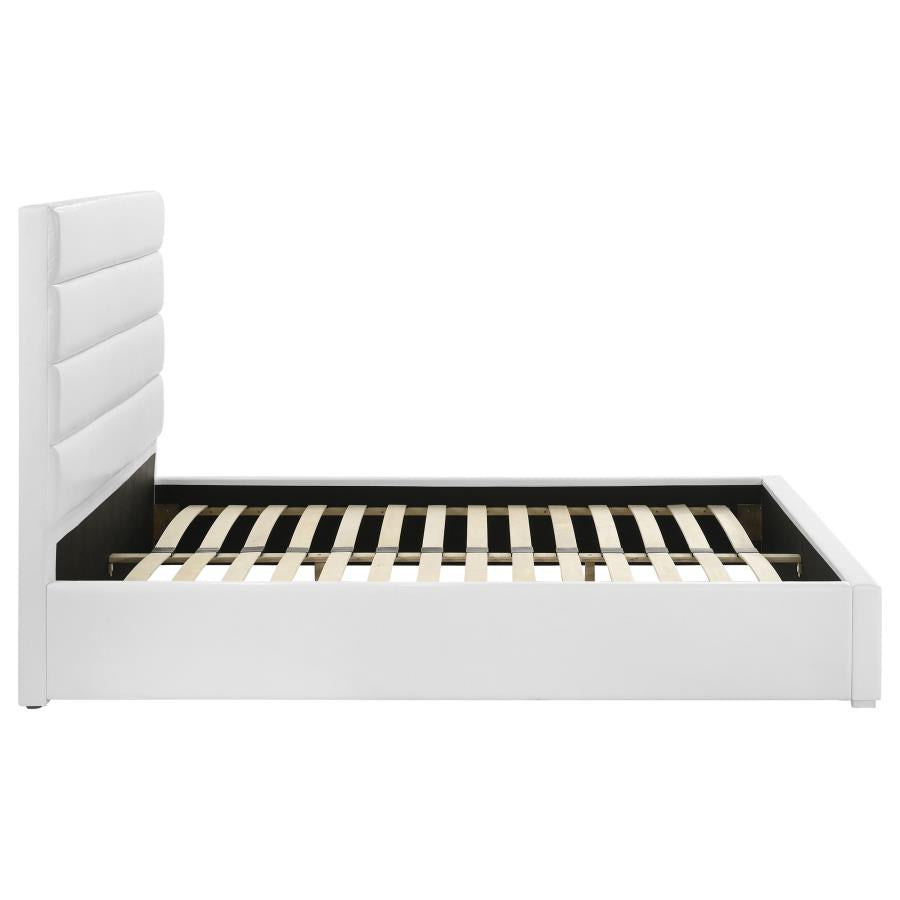 Felicity 53-inch Upholstered Eastern King Platform Bed White-6