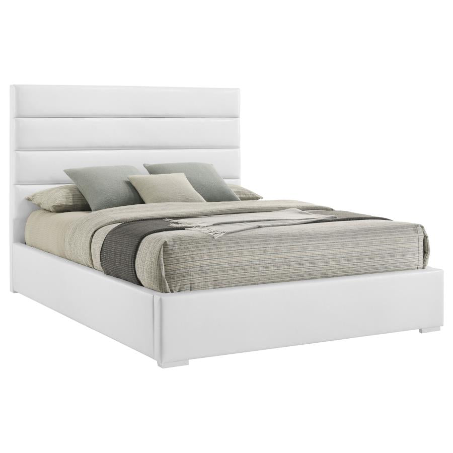 Felicity 53-inch Upholstered California King Bed White-zoom-3