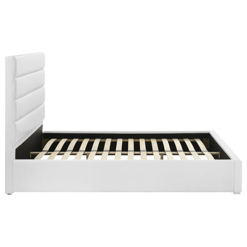 Felicity 53-inch Upholstered California King Bed White-zoom-