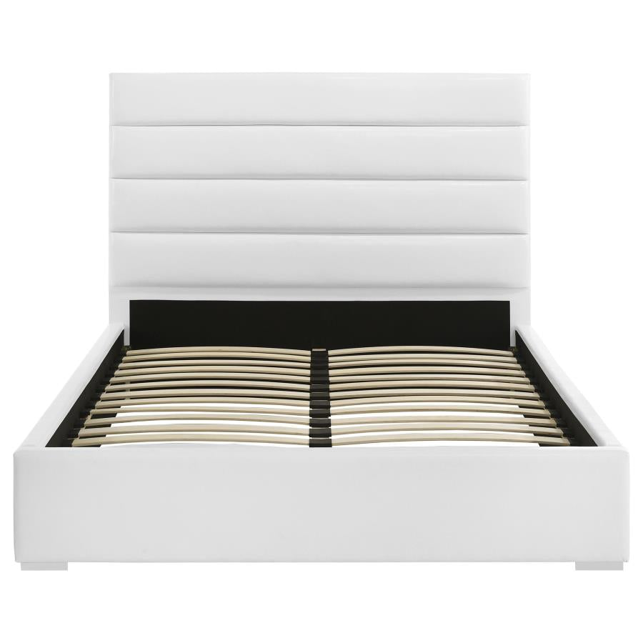 Felicity 53-inch Upholstered Queen Platform Bed White-4