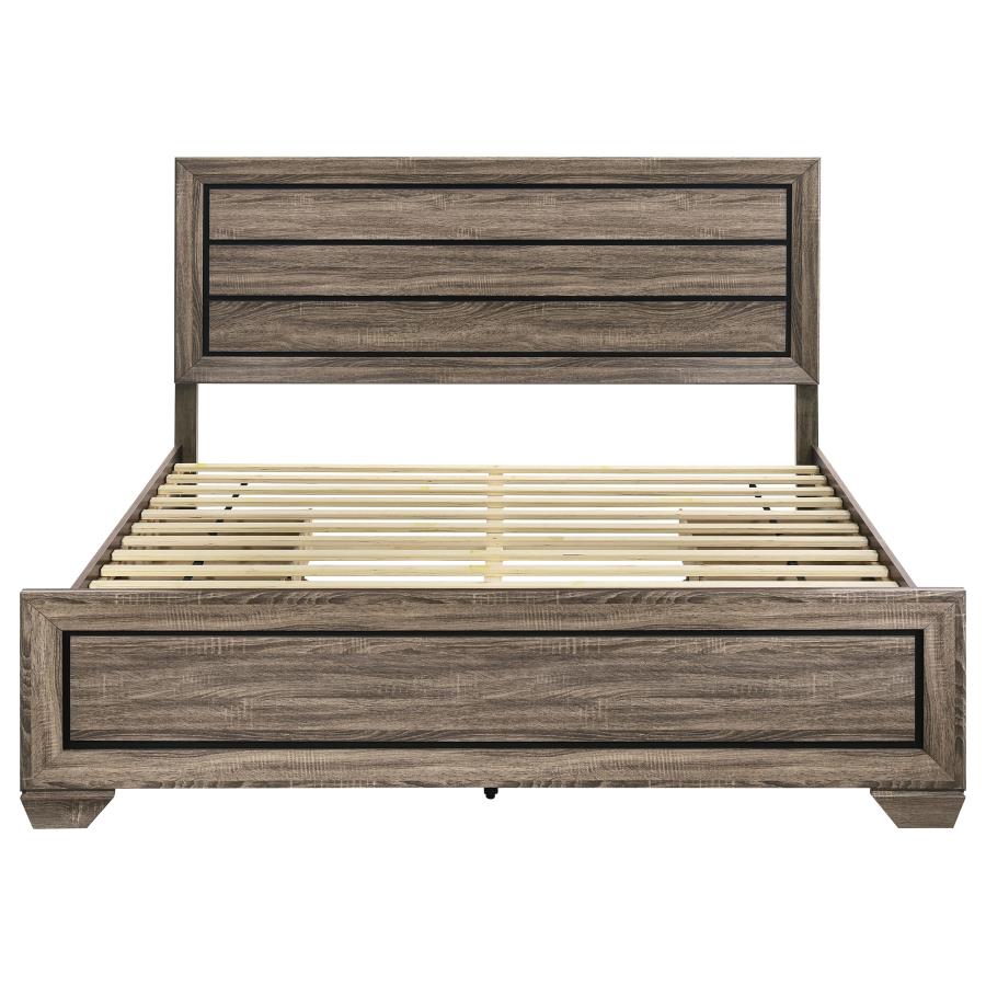 Kauffman Wood Eastern King Storage Panel Bed Washed Taupe-7