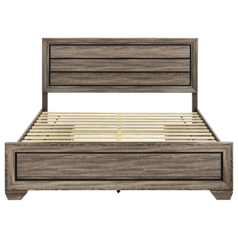 Kauffman Wood Eastern King Storage Panel Bed Washed Taupe-zoom-