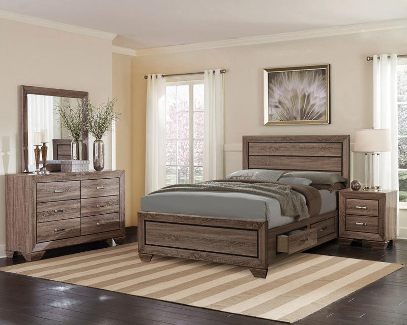 Kauffman 4-piece California King Bedroom Set Washed Taupe-zoom-