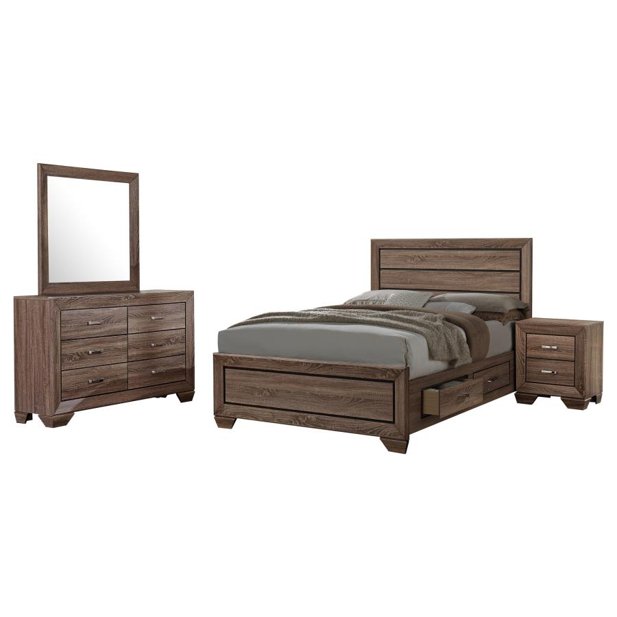 Kauffman 4-piece California King Bedroom Set Washed Taupe-zoom-2