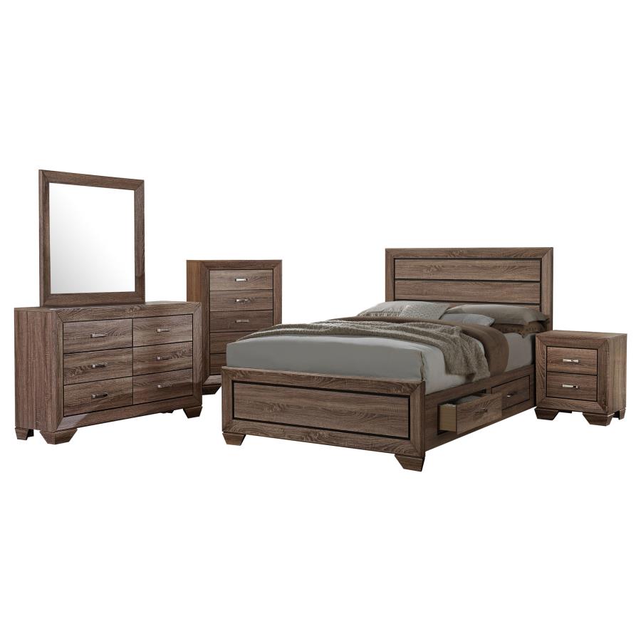 Kauffman 5-piece California King Bedroom Set Washed Taupe-1