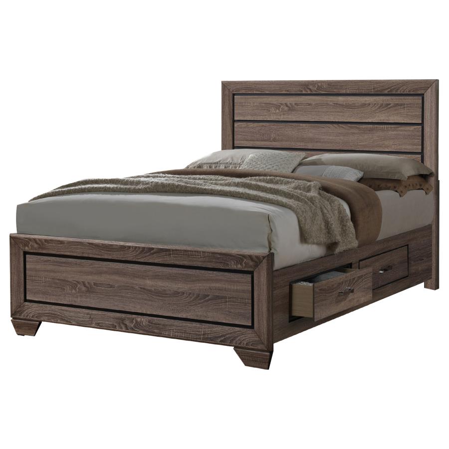 Kauffman 5-piece California King Bedroom Set Washed Taupe-3