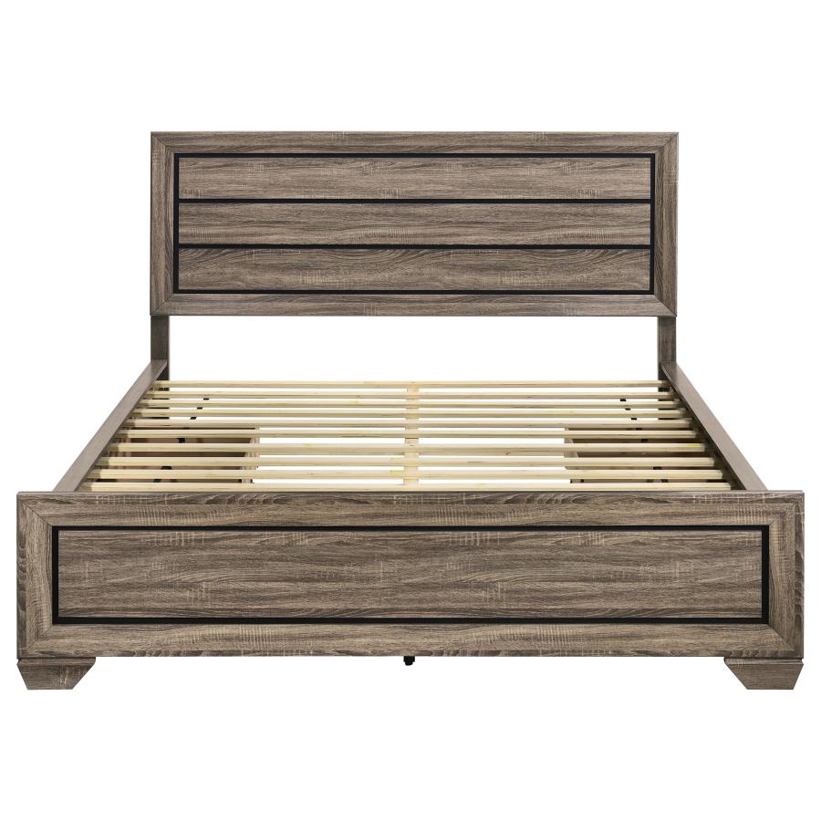 Kauffman Wood California King Storage Panel Bed Washed Taupe-7