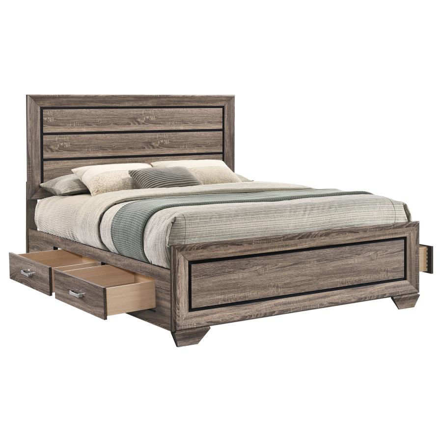 Kauffman Wood Queen Storage Panel Bed Washed Taupe-6