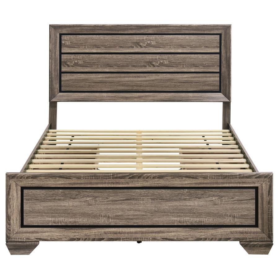 Kauffman Wood Queen Storage Panel Bed Washed Taupe-7