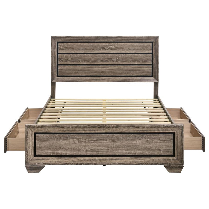 Kauffman Wood Queen Storage Panel Bed Washed Taupe-zoom-
