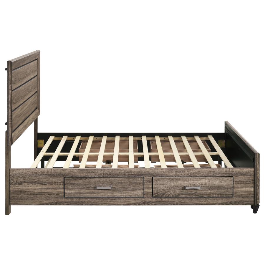 Kauffman Wood Queen Storage Panel Bed Washed Taupe-10