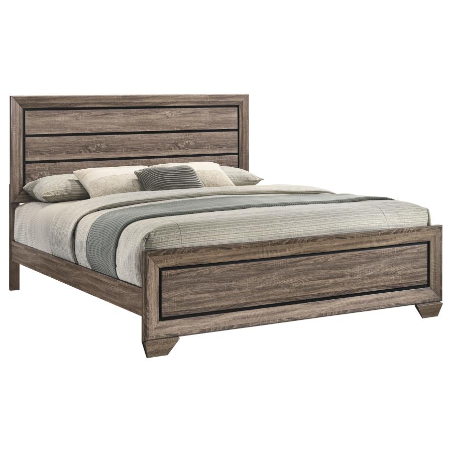 Kauffman Wood Eastern King Panel Bed Washed Taupe-zoom-3