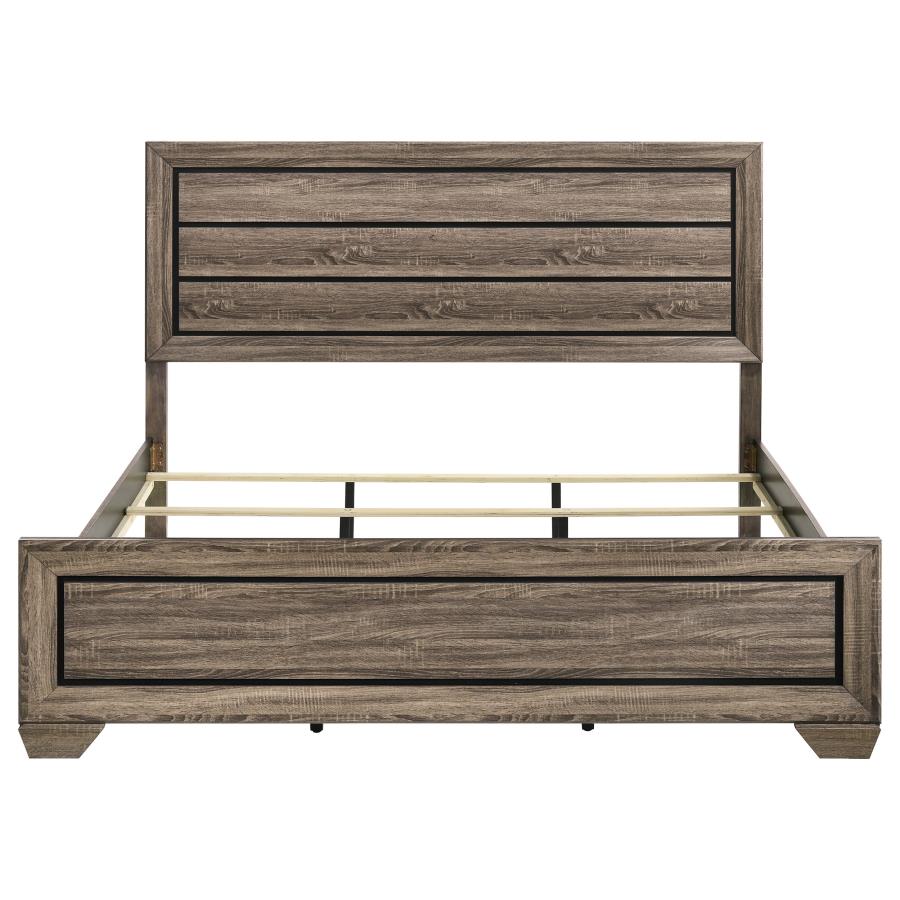 Kauffman Wood Eastern King Panel Bed Washed Taupe-4