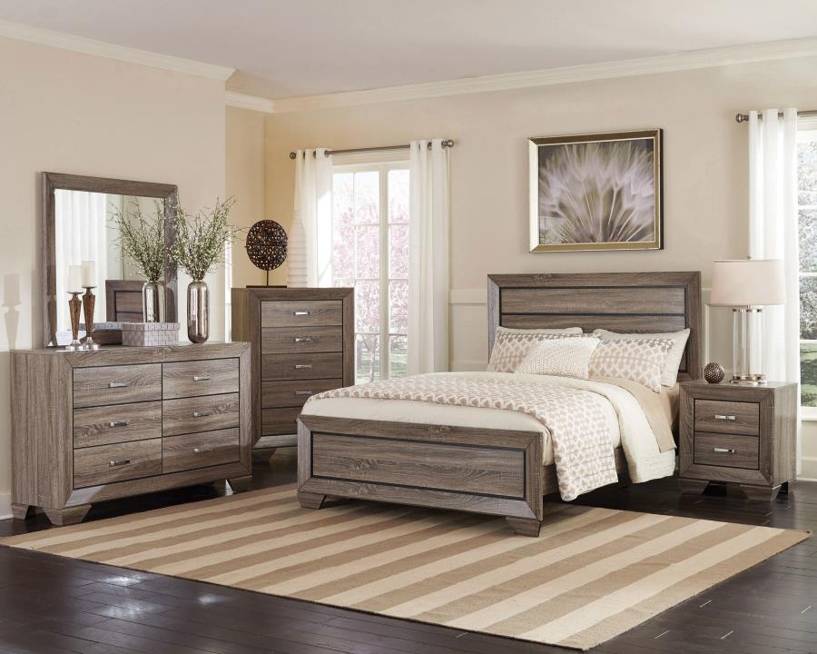 Kauffman Wood Eastern King Panel Bed Washed Taupe-11