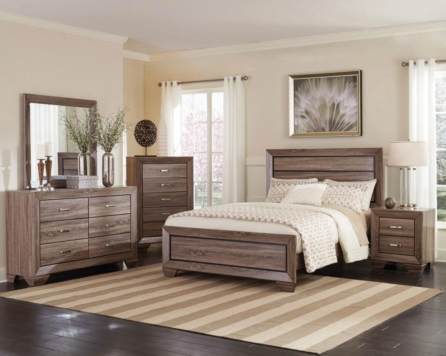 Kauffman 5-piece California King Bedroom Set Washed Taupe-zoom-2