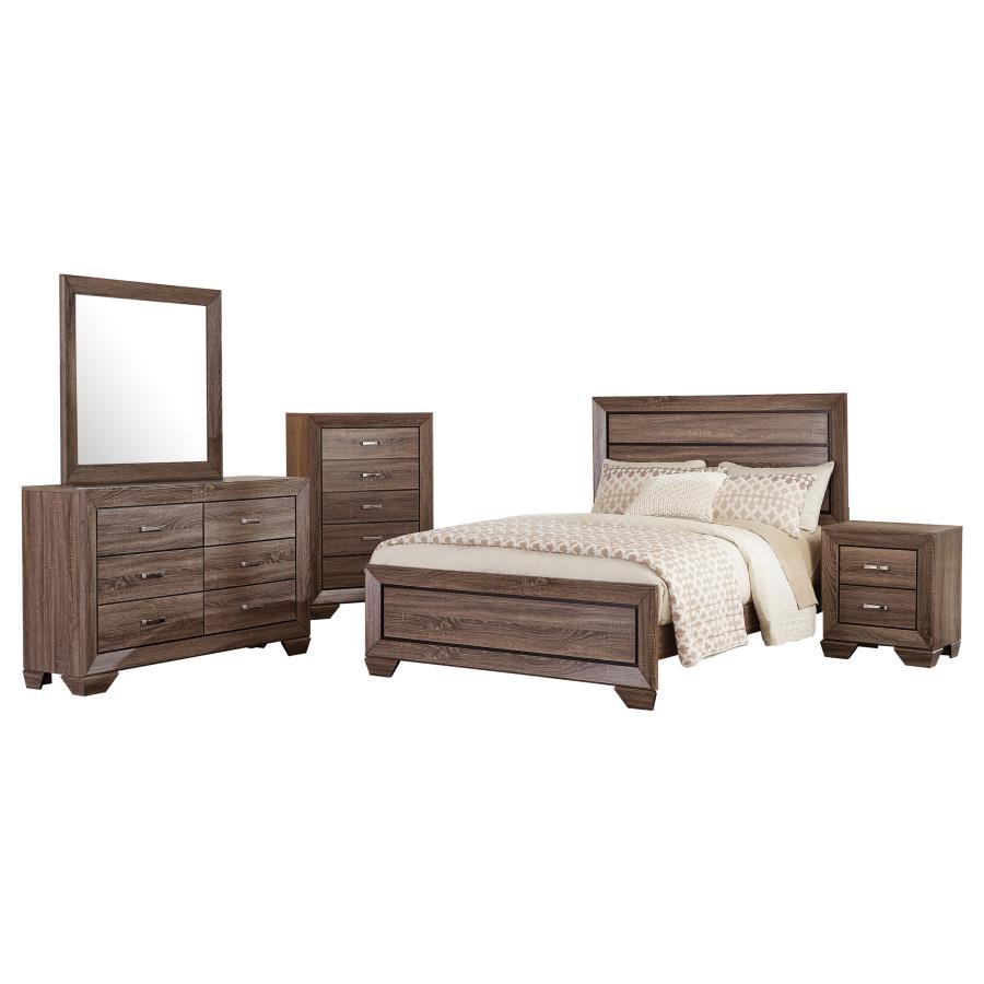 Kauffman 5-piece California King Bedroom Set Washed Taupe-1