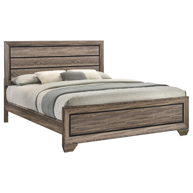 Kauffman Wood California King Panel Bed Washed Taupe-zoom-