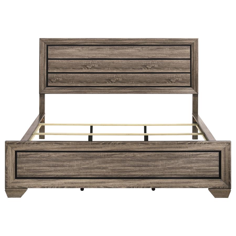 Kauffman Wood California King Panel Bed Washed Taupe-4