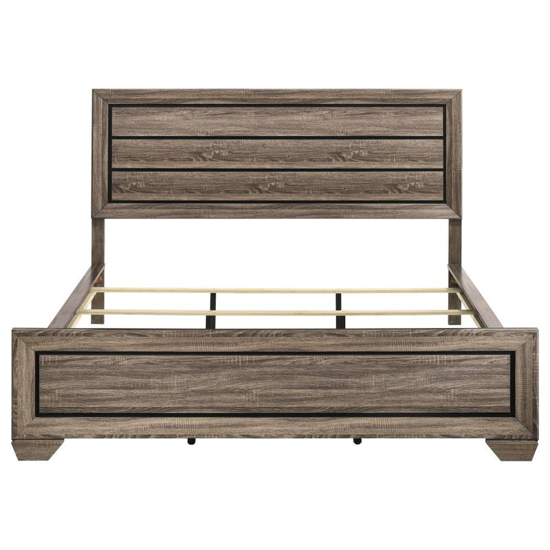 Kauffman Wood California King Panel Bed Washed Taupe-zoom-